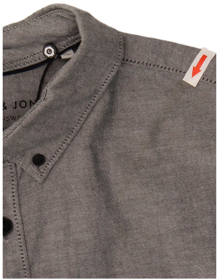 Jack & Jones Herren Slim Fit Hemd XL Grau Baumwolle