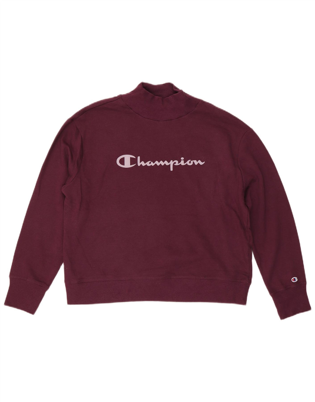 CHAMPION Übergroßer Grafik-Sweatshirtpullover für Damen, UK 16, Größe L, Lila
