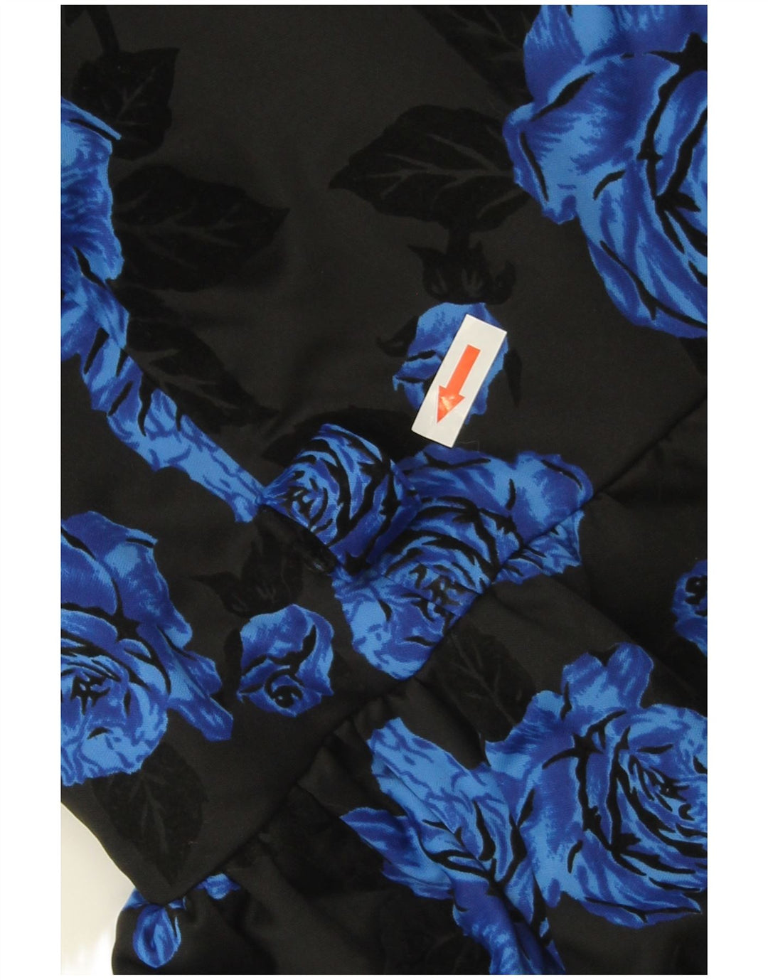 Vintage Damen Ärmelloses Prinzessinnenkleid IT 42 Mittelschwarz geblümt