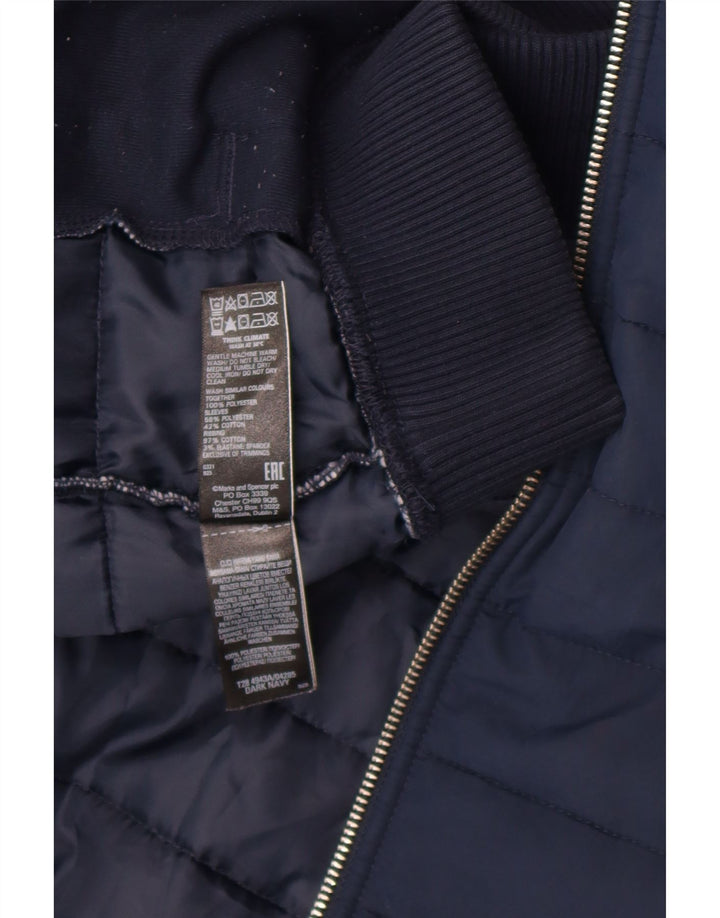 Marks & Spencer Herren Wattierte Jacke UK 42 XL Marineblau Polyester