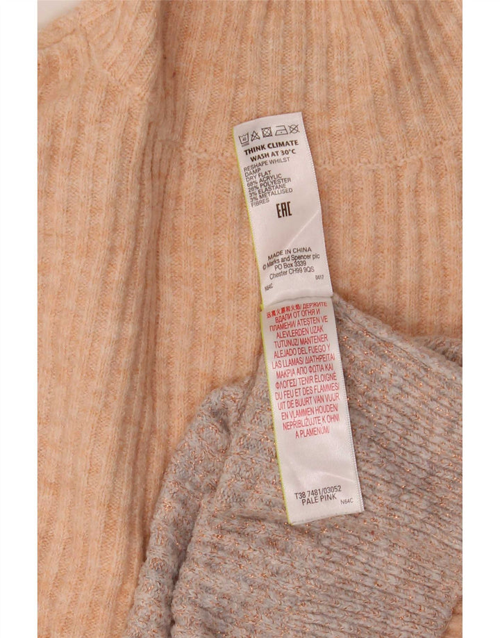 Marks & Spencer Rollkragenpullover für Damen, Gr. 14, Mittelrosa