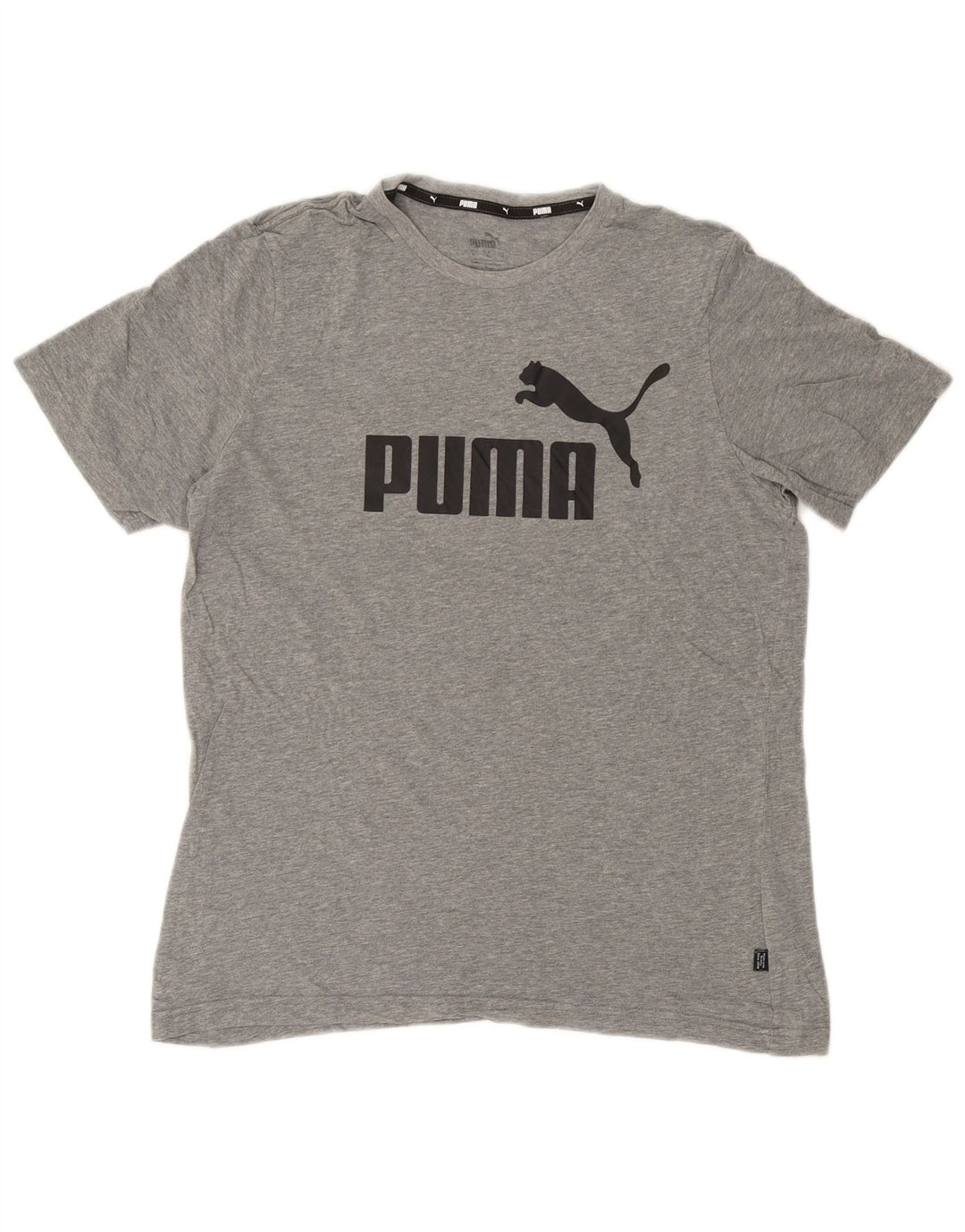 Puma Herren Grafik-T-Shirt-Oberteil aus mittelgrauer Baumwolle