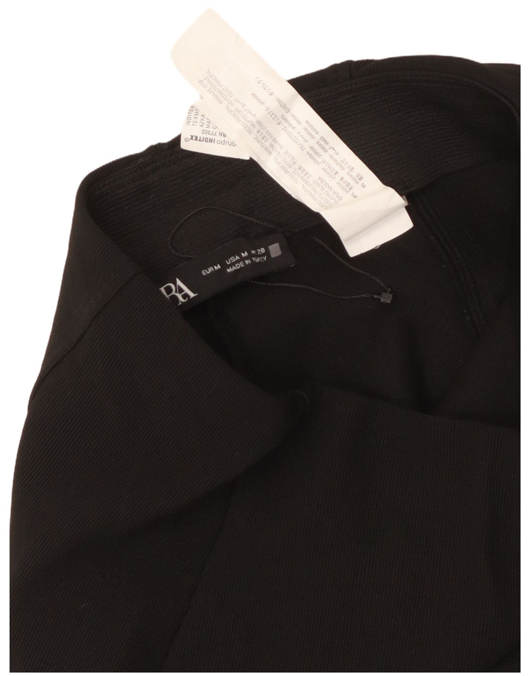 Zara Damen Skinny Hose Medium W28 L34 Schwarz Polyester