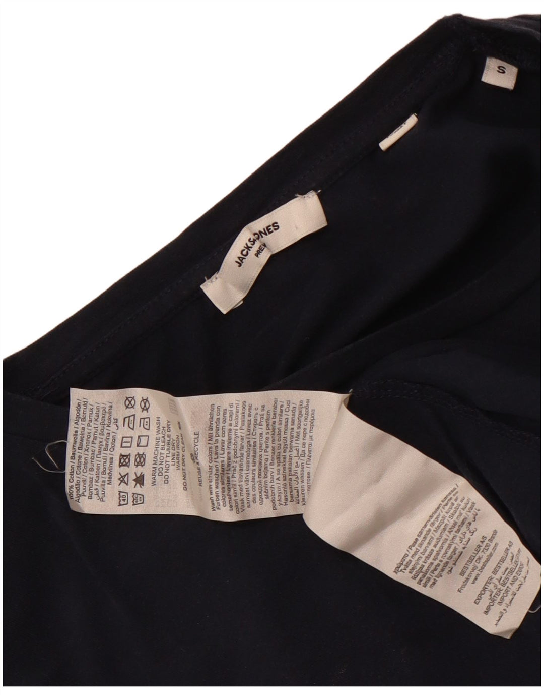 Jack & Jones Herren T-Shirt Top Small Marineblau Baumwolle