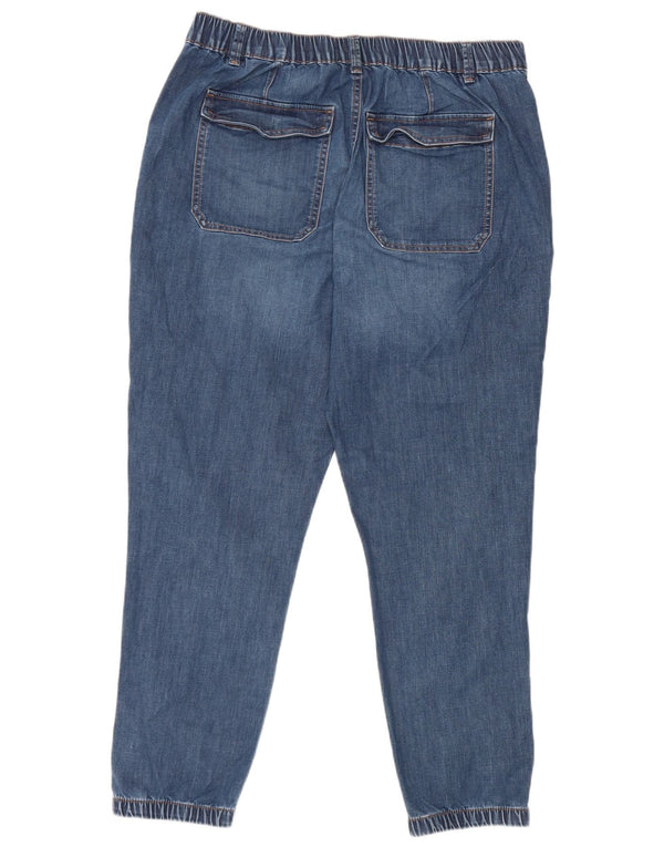 Marks & Spencer Damen Joggers, verkürzte Jeans, UK 16, Größe L, W34, L26, Blau