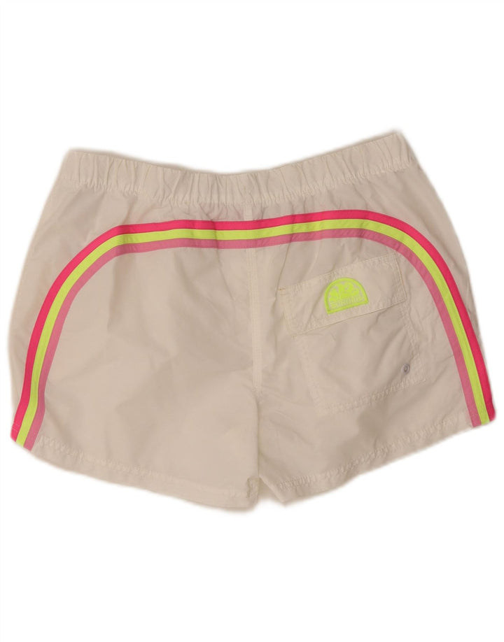 Sundek Damen Badeshorts UK 16 Large Weiß Nylon