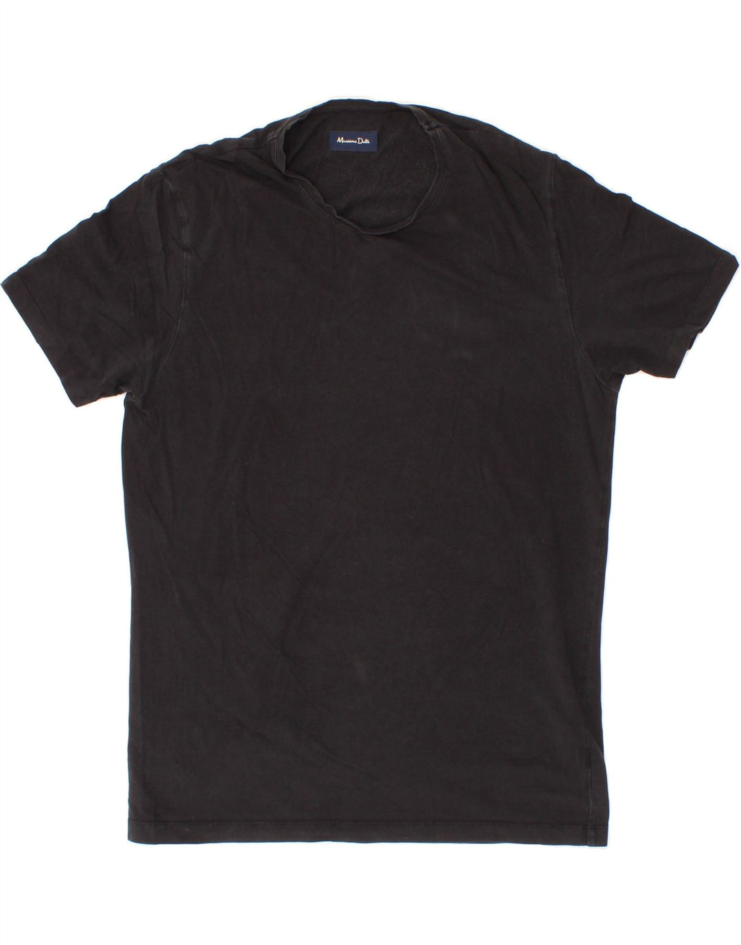 MASSIMO DUTTI Womens T-Shirt Top UK 16 Large Black Cotton Vintage Massimo Dutti and Second-Hand Massimo Dutti from Messina Hembry 