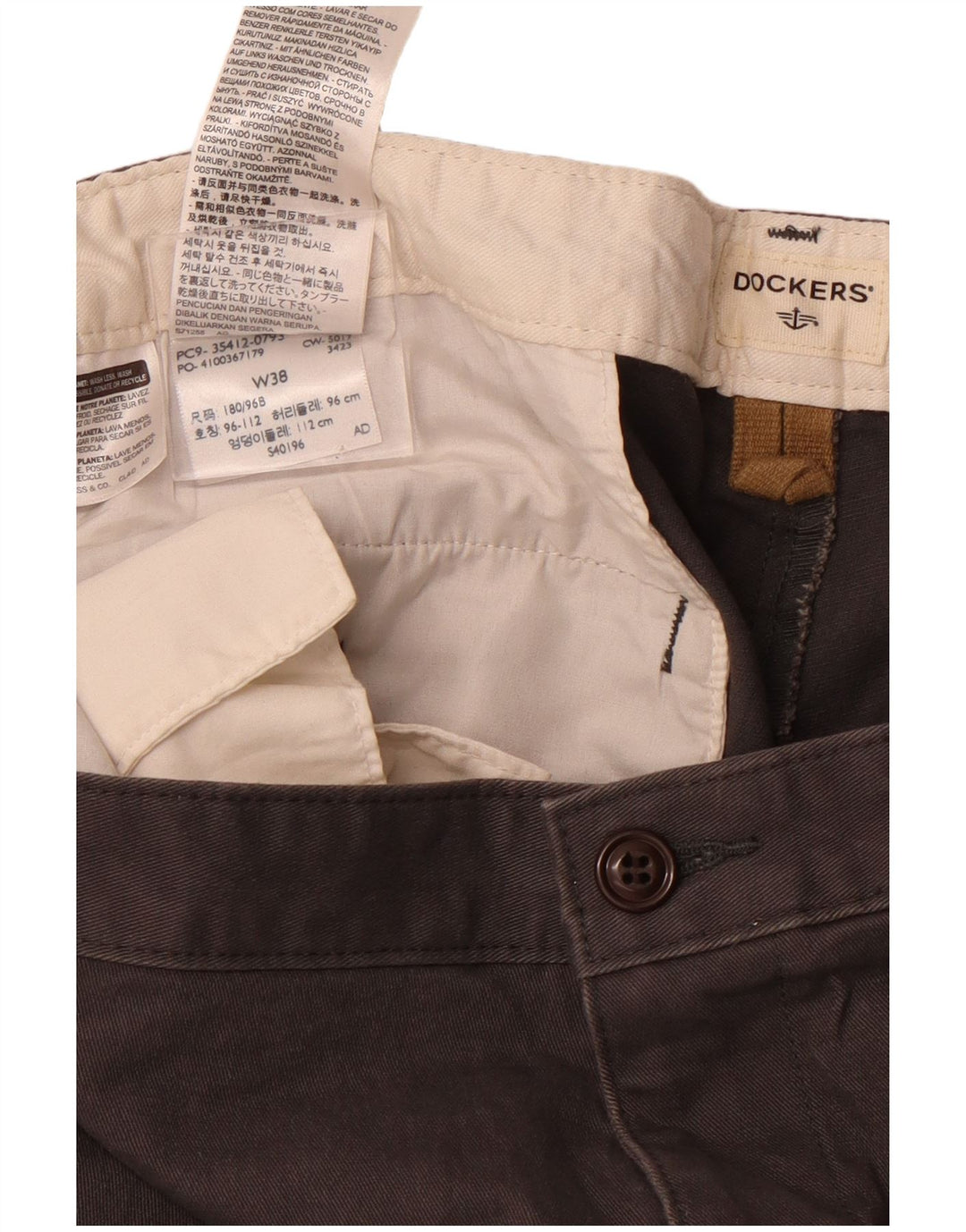 DOCKERS Herren Cargoshorts W38 XL Graue Baumwolle