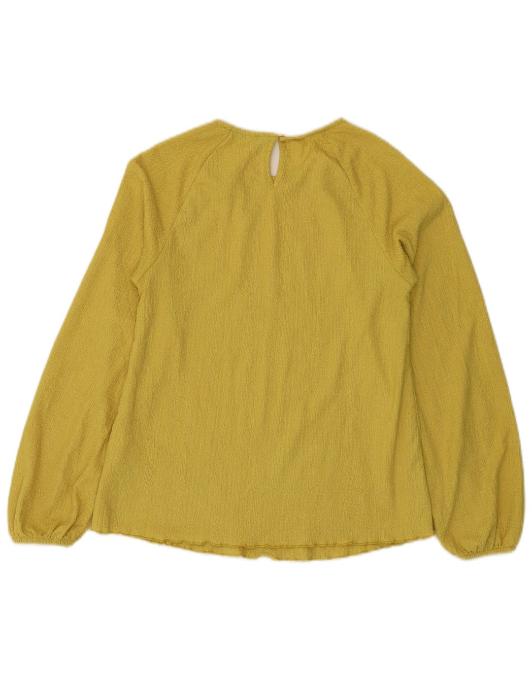 Marks & Spencer Damen Top Langarm UK 6 XS Gelb Polyester