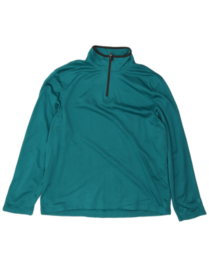 STARTER Herren-Pullover-Trainingsanzugoberteil mit Reißverschluss und Halsausschnitt, UK 42/44, großes blaues Polyester