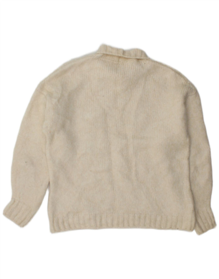 Marks & Spencer Damen-Pullover mit Rollkragen, Gr. 10, Größe S, gebrochenes Weiß