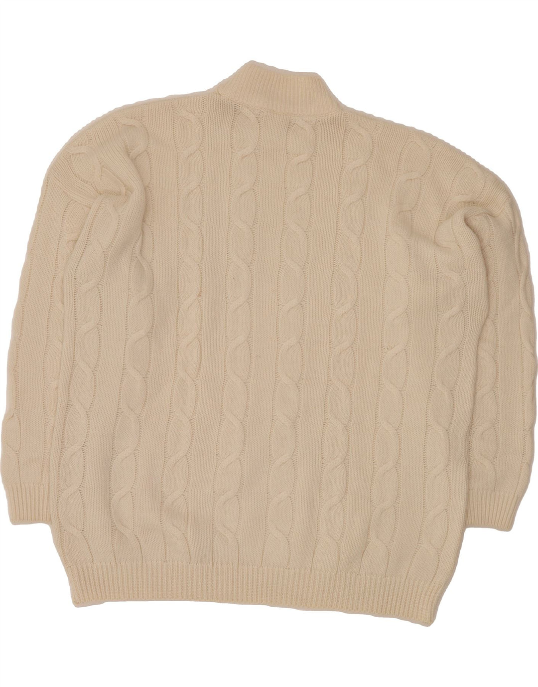 VINTAGE Womens Oversized Turtle Neck Jumper Sweater EU 44/46 XL White Vintage Vintage and Second-Hand Vintage from Messina Hembry 