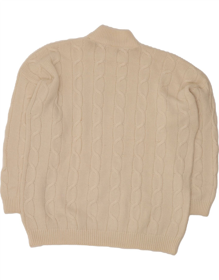 VINTAGE Womens Oversized Turtle Neck Jumper Sweater EU 44/46 XL White Vintage Vintage and Second-Hand Vintage from Messina Hembry 