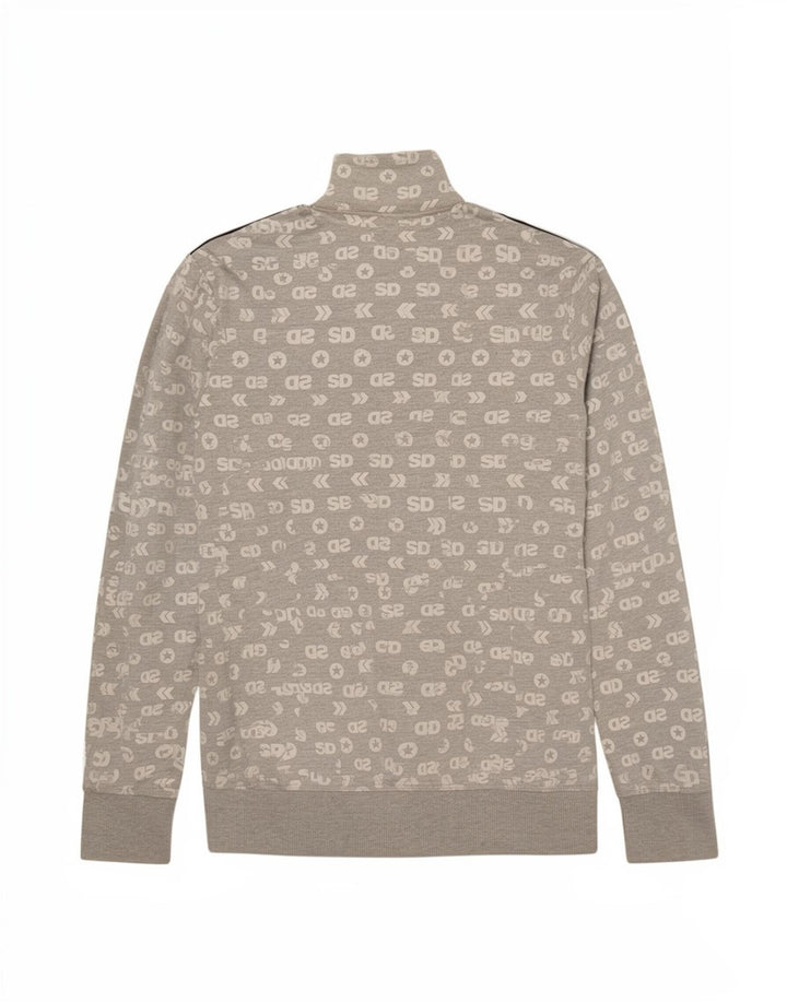 Superdry Damen-Trainingsanzugoberteil mit Grafik, UK 10, Größe S, Grau, Baumwolle