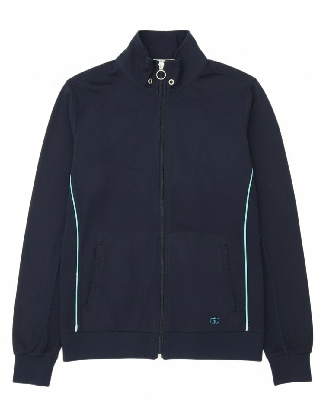 CHAMPION Womens Heritage Fit Tracksuit Top Jacket UK 14 Medium Navy Blue