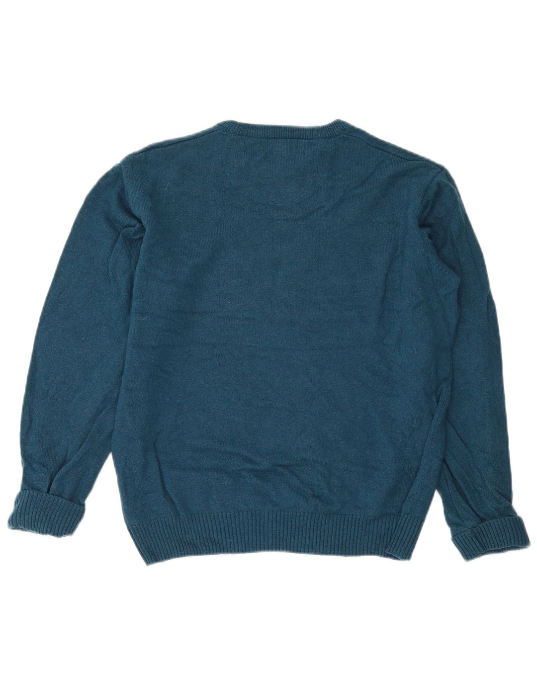 John Lewis Herren-Pullover mit Rundhalsausschnitt, Größe S, Blau, Merinowolle