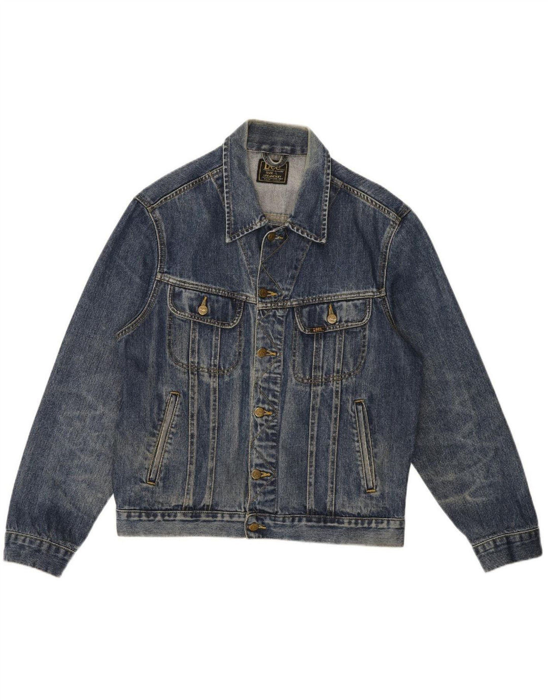 LEE Herren Jeansjacke UK 40 Große blaue Baumwolle