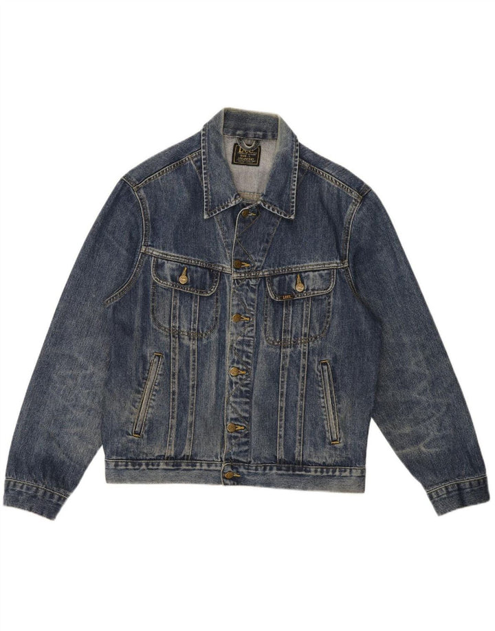 LEE Herren Jeansjacke UK 40 Große blaue Baumwolle