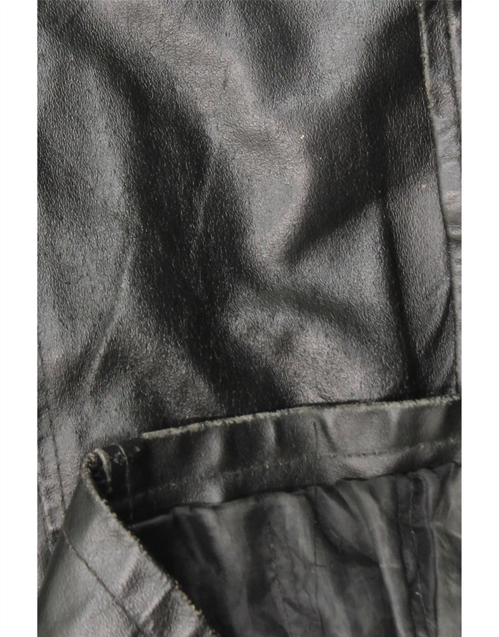 VINTAGE Mens Leather Jacket UK 40 Large Black