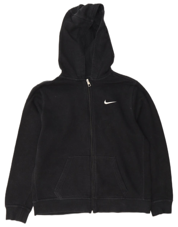 Nike Jungen-Kapuzenpullover mit Reißverschluss, 13–14 Jahre, XL, schwarze Baumwolle