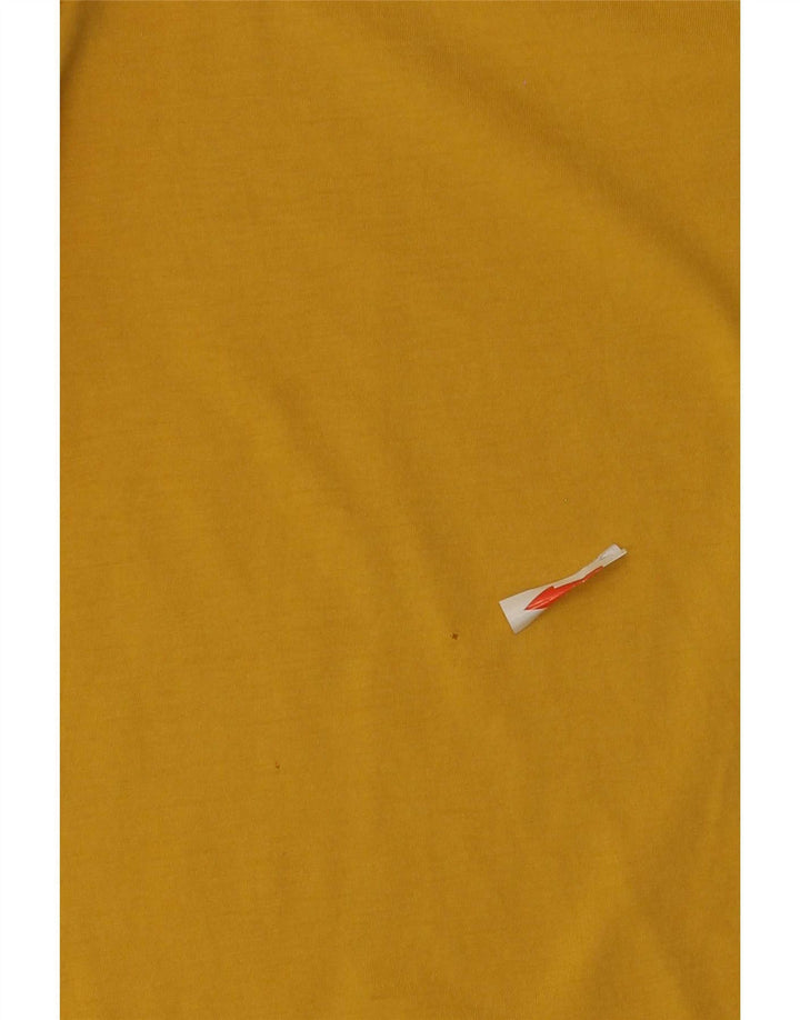 Zara Damen Top Langarm UK 10 Small Gelb Baumwolle
