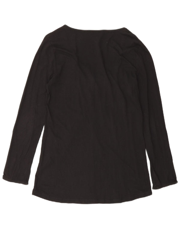 Carrera Damen Top Langarm UK 12 Medium Schwarz Baumwolle