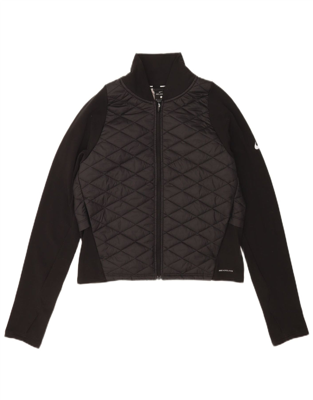 Nike Damen-Trainingsanzug mit gepolstertem Oberteil, UK 10, Größe S, Schwarz, Polyester