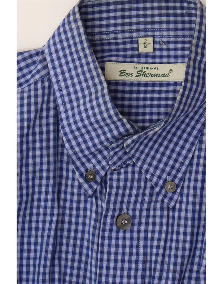 Ben Sherman Herrenhemd Mittelblau Gingham