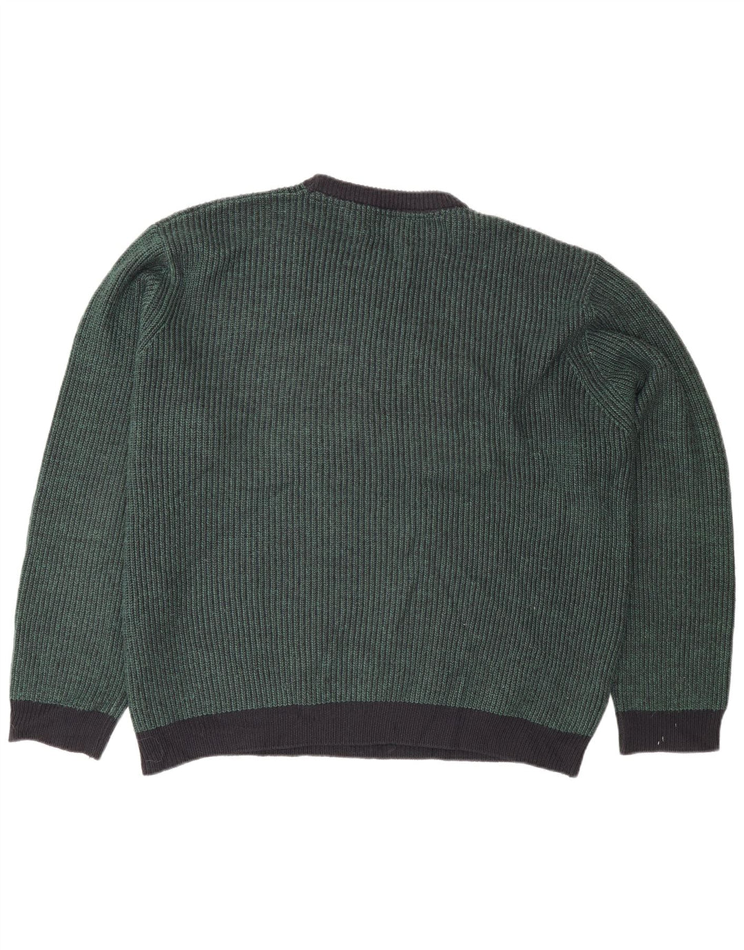 Marks & Spencer Herren-Pullover mit Rundhalsausschnitt, 2XL, grünes Acryl