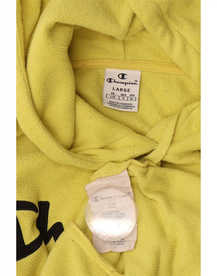 Champion Herren-Fleecepullover mit Kapuze, groß, gelb, Polyester