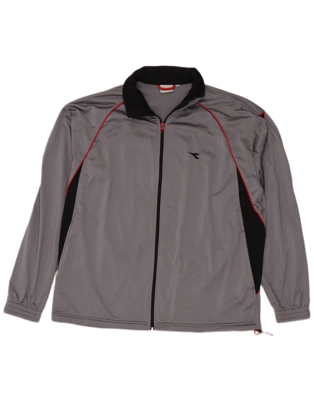 DIADORA Herren-Trainingsanzug-Oberteil, Jacke, XL, Grau, Colourblock-Polyester