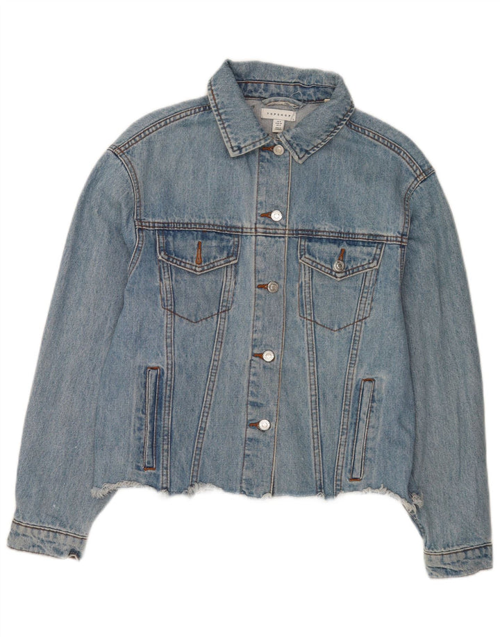 Topshop Damen-Jeansjacke in Übergröße, Gr. 8, Blau, Baumwolle