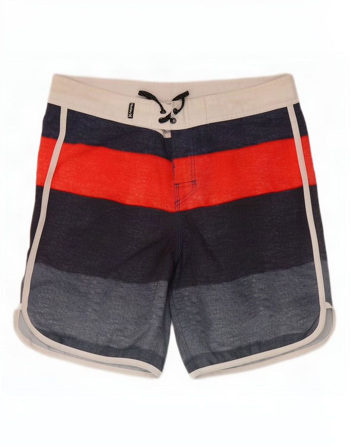Hurley Herren Badeshorts Medium W32 Grau Colourblock Polyester