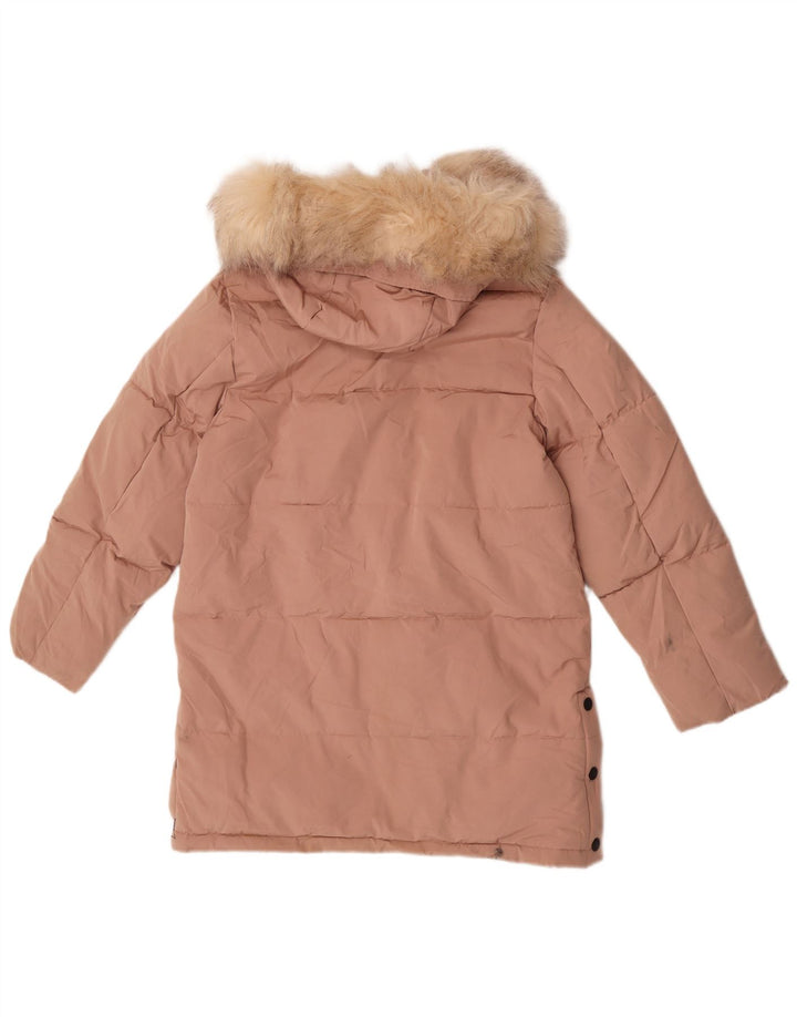 Zara Mädchen-Kapuzenjacke, gepolstert, 13–14 Jahre, rosa, Polyester