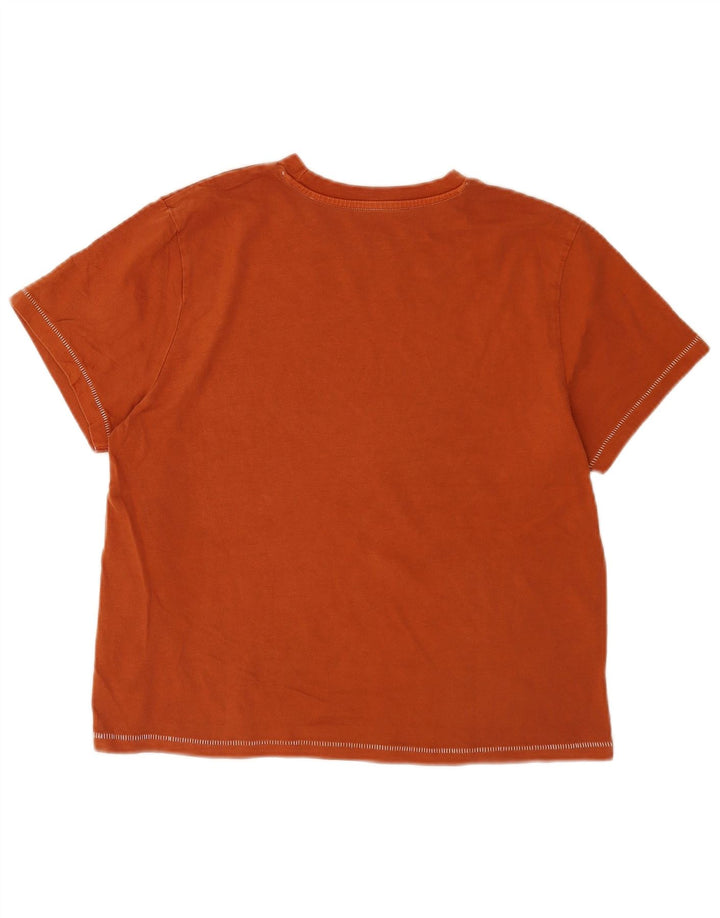 Levi's Damen T-Shirt Top UK 14 Medium Orange Baumwolle