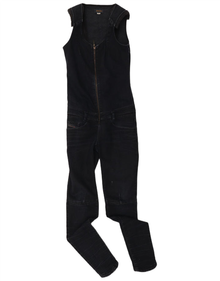 DIESEL Ärmelloser Denim-Jumpsuit für Damen, Größe S, Marineblau, Baumwolle
