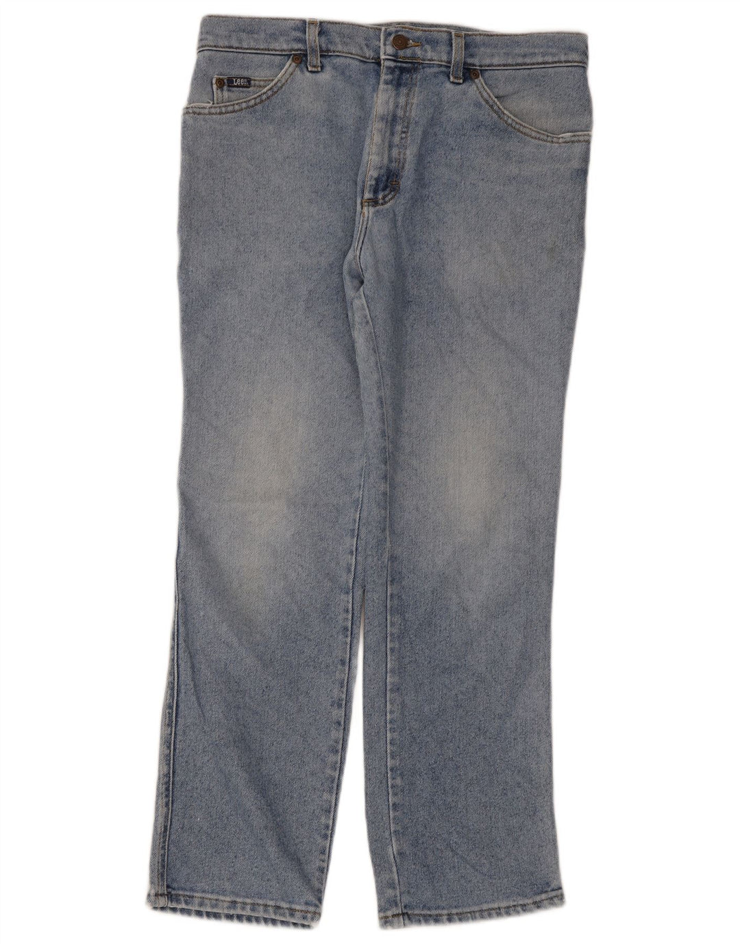 Lee Herren Straight Jeans W34 L30 Blaue Baumwolle