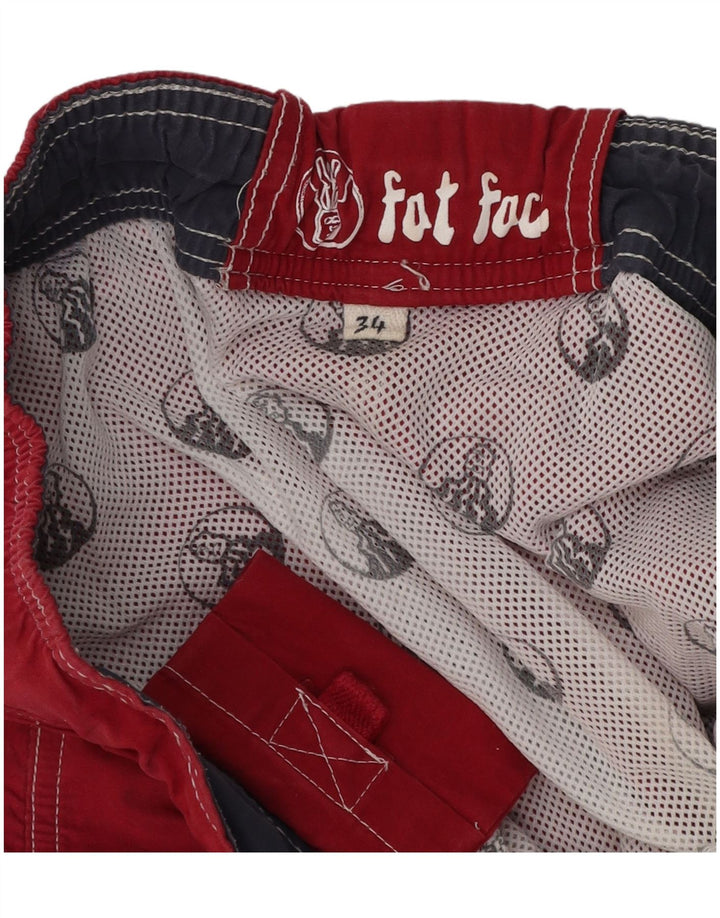 Fat Face Herren-Badeshorts, Größe L, Rot