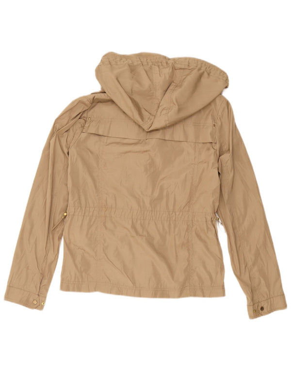 Zara Damen-Regenjacke mit Kapuze, UK 12, Mittelbeige, Polyester