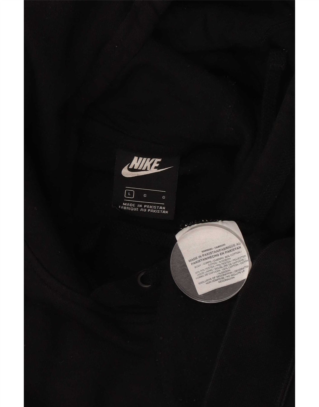 Nike Herren Kapuzenpullover, groß, aus schwarzer Baumwolle