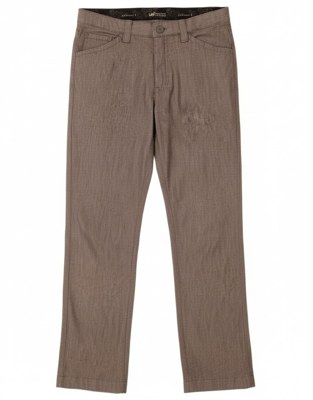 Lee Damen gerade Freizeithose US 6 Medium W28 L30 Graue Baumwolle