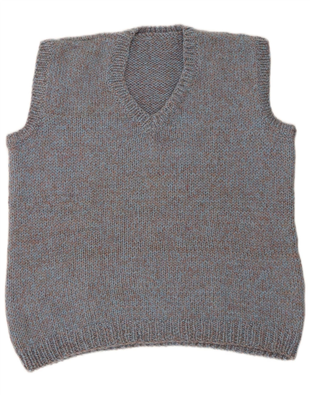 Vintage Herren Weste Tank Top Groß Blau meliert