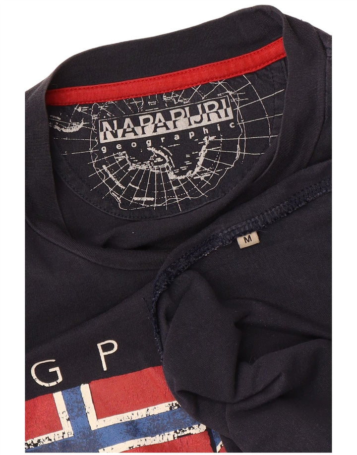NAPAPIJRI Herren-T-Shirt mit Grafik, mittelgroß, Marineblau