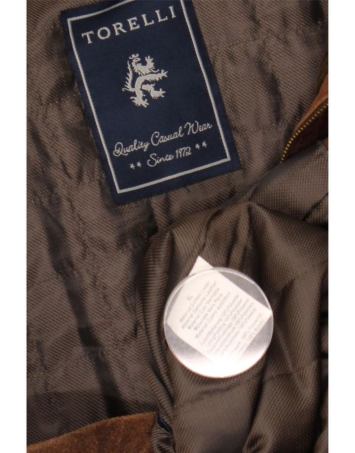 Torelli Herren Wildlederjacke UK 42 XL Braunes Leder