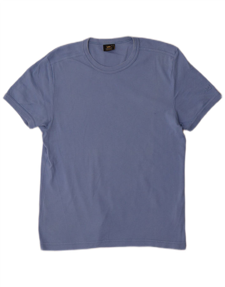 Lee Damen T-Shirt-Oberteil, groß, aus blauer Baumwolle