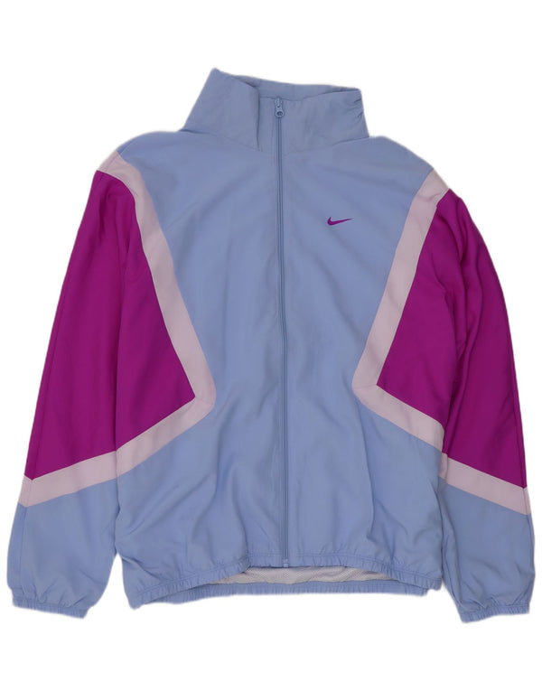 Nike Damen-Trainingsanzugoberteil mit Grafik, UK 14, Mittelblau, Sport