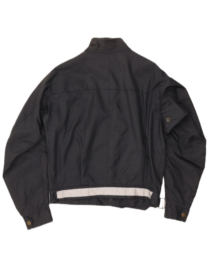 Belstaff Damen Racer Jacke IT 42 Medium Marineblau Nylon