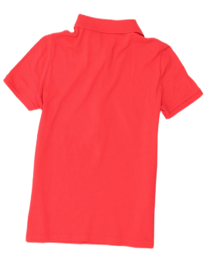Lacoste Damen Poloshirt Größe 38 Mittelrote Baumwolle