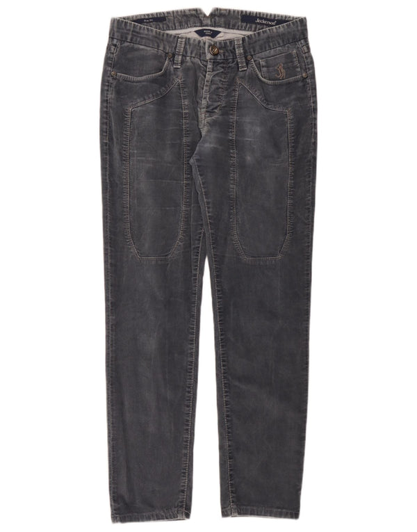 Jeckerson Herren Slim Fit Cordhose W29 L28 Graue Baumwolle