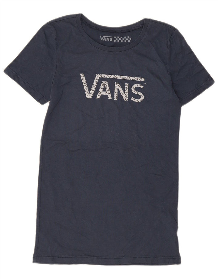 VANS Grafik-T-Shirt für Damen, UK 8, Größe S, Marineblau, Baumwolle